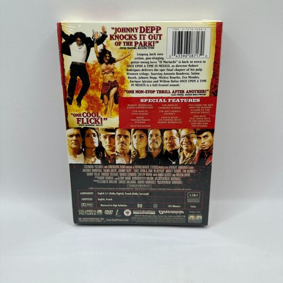 Once Upon A Time In Mexico DVD Antonio Banderas Salma Hayek Johnny Depp Columbia - Picture 3 of 3